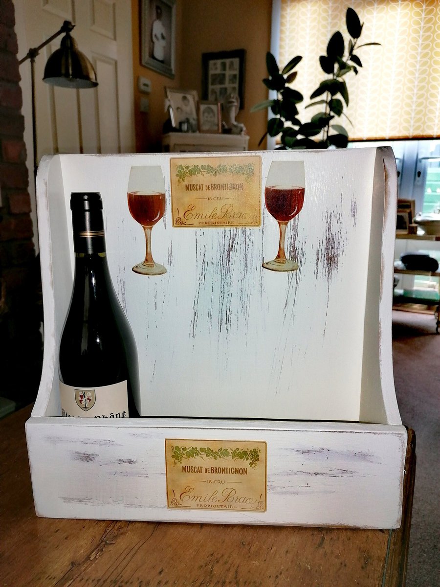 Large Wooden Wine Display Crate Bottle Holder Wine Lover Freestanding Bar Kitche