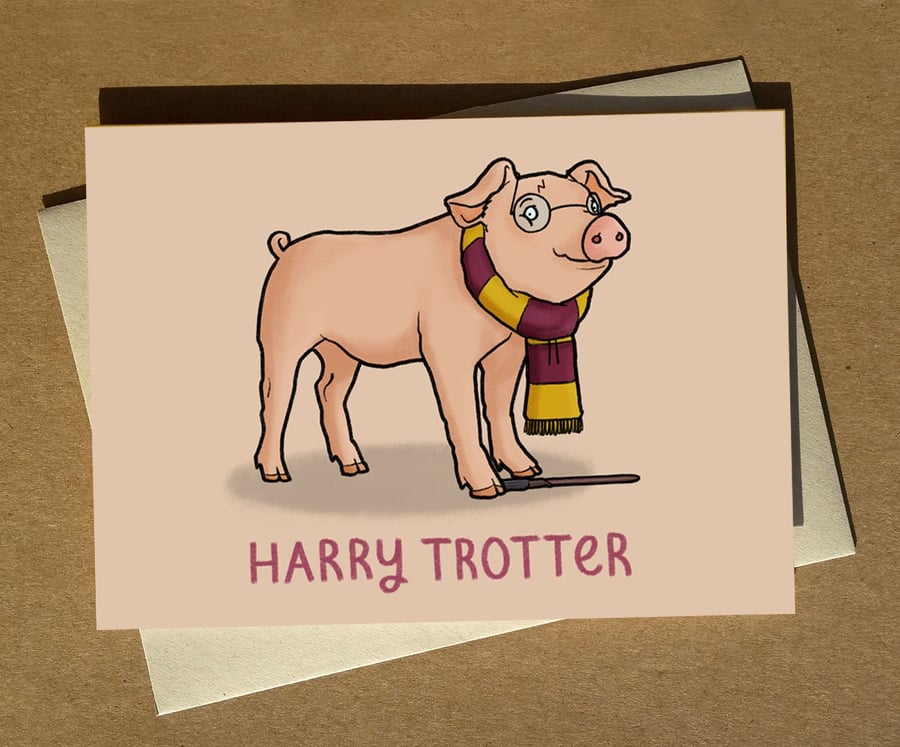 Harry Trotter Greeting Card A6