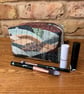 Countryside Print Quilted Fabric Box Shape Makeup Bag - Image 3
