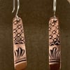 Reclaimed copper dangly earrings