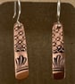 Reclaimed copper dangly earrings