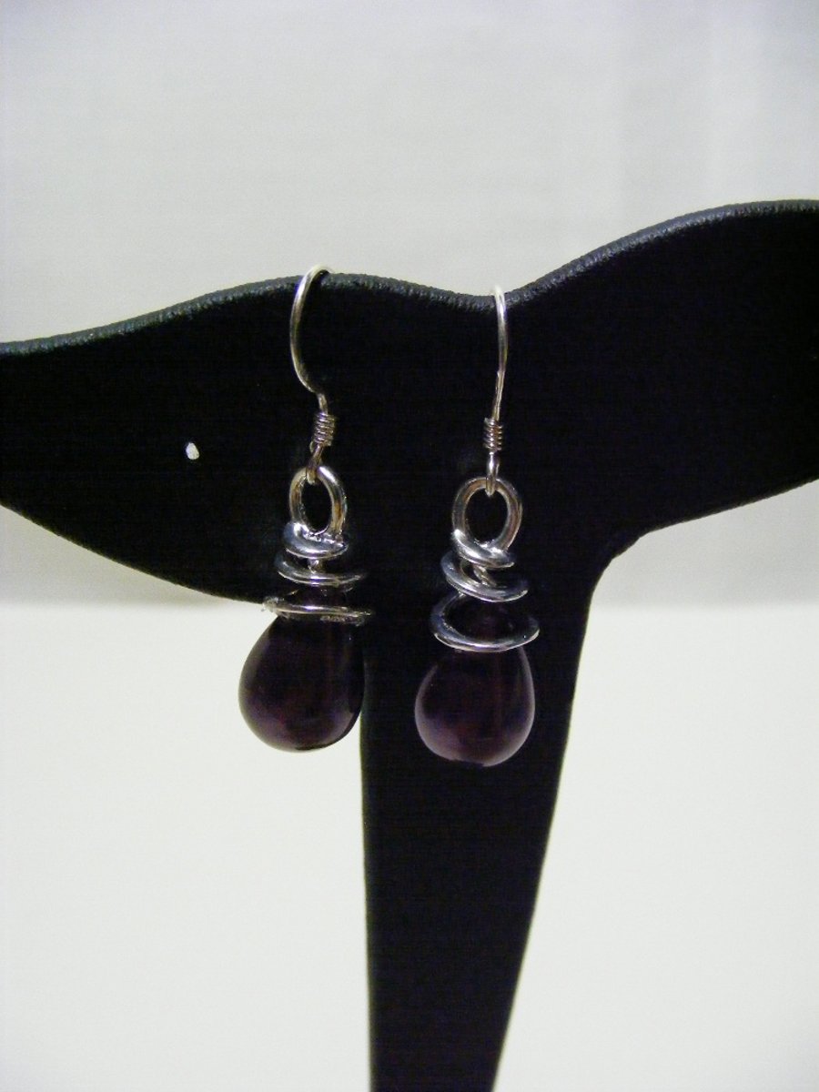 Sterling Silver and Shell Pearl Drop Earrings