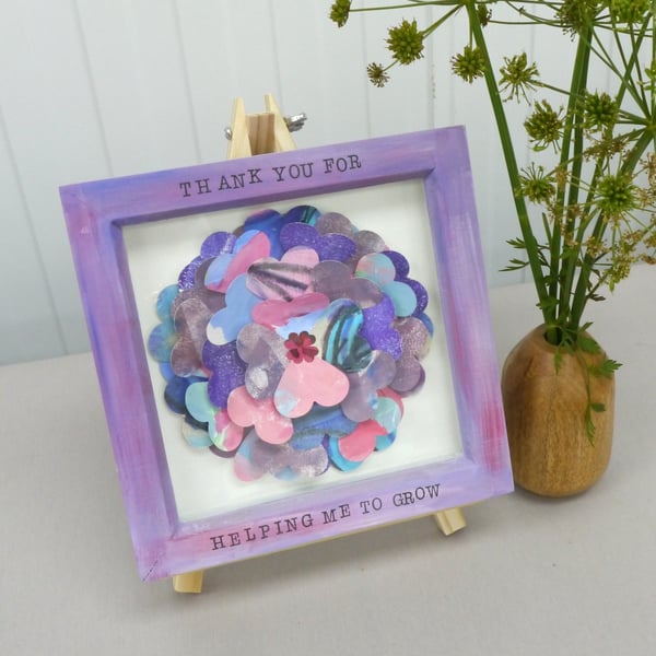 Teacher Frame, Thank You Frame, Framed Flowers, Thank You Gift