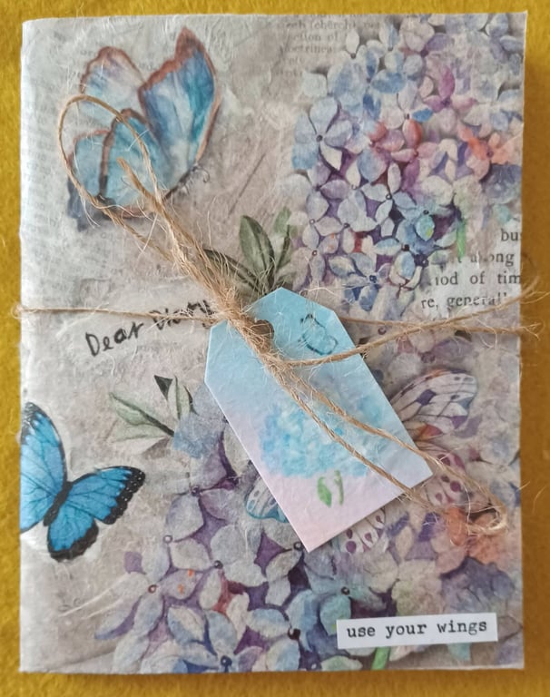 A6 Notebook Hydrangea Collage