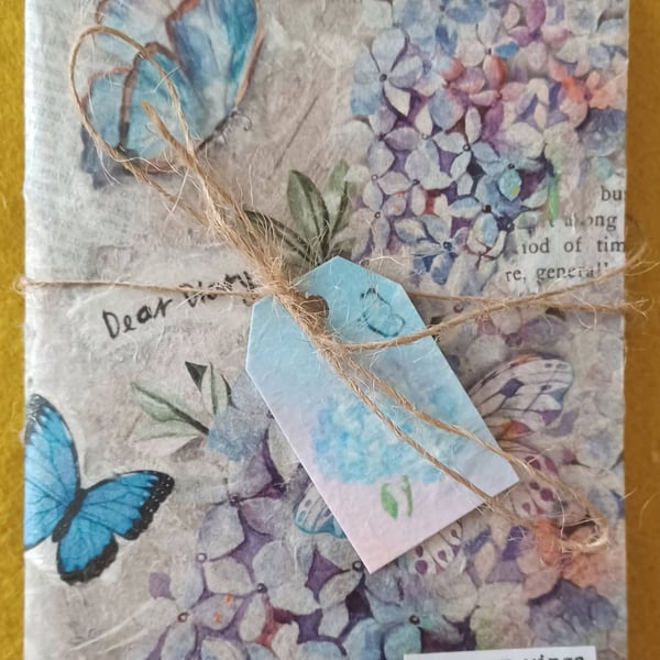 A6 Notebook Hydrangea Collage
