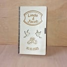 Personalised Wedding Money Box - Laser Cut Wood Gift Box - Unique Wedding Gift 
