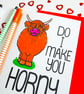 Do I Make You Horny Funny Anniversary Card Bull Theme Love Card Valentines Card - Image 7