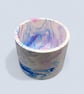 Blue, Lilac and Purple Plant Pot - Marbled Large Round Planter - Image 4