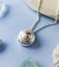 Snail Shell Pendant - Recycled Silver Necklace - Gift for Nature Lovers - Image 1