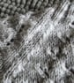 18" Grey & White Round Neck Lacey Baby Cardigan - Image 6