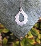 Handmade Fine Silver 999 Textured Pendant – Unique Silver Necklace - Image 2