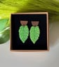 Leaf and Wooden Half Earrings  - Image 8