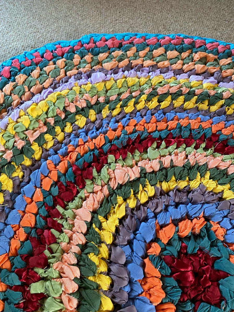 Circular Crocheted Rag Rug