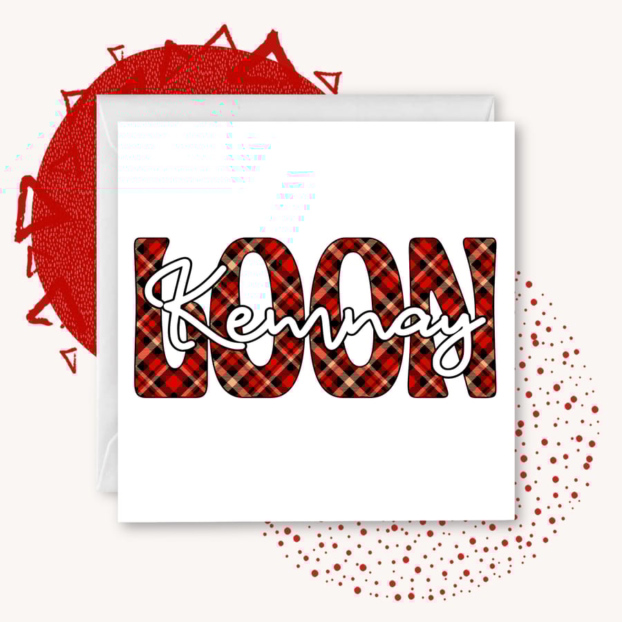 Kemnay Loon -  Tartan Doric Greetings Card