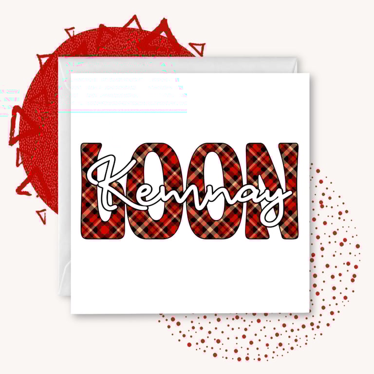 Kemnay Loon -  Tartan Doric Greetings Card