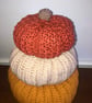 Large crochet pumpkin stack