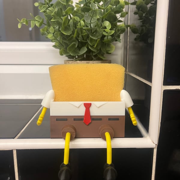 Sponge holder SpongeBob 3d printed 