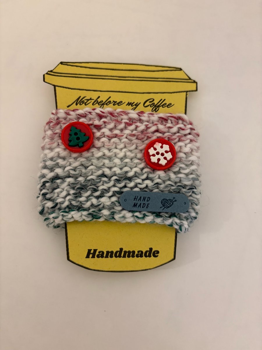 Christmas snowflake cup cosy