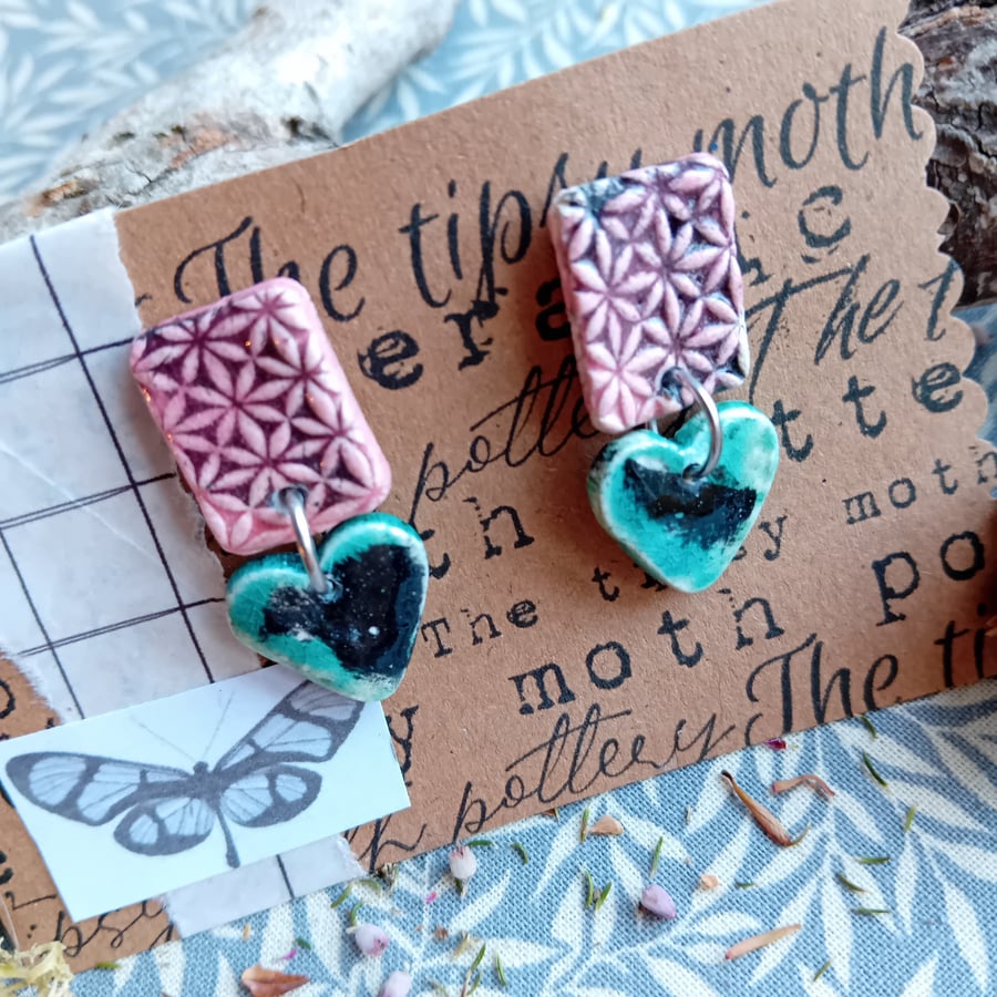 Leah-Lightweight porcelain earrings hypoallergenic