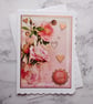 All You Need Is Love Vintage Rose Gold 3D Luxury Handmade Card - Image 1