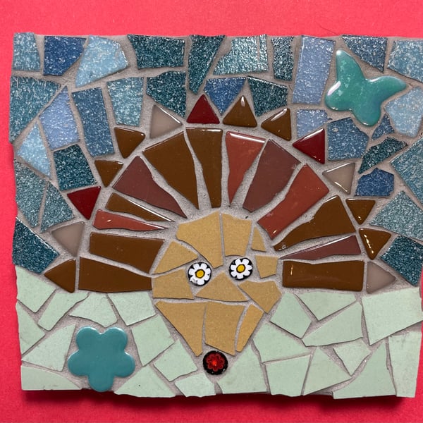 Mosaic Hedgehog Table Coaster or small picture 