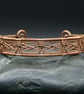 Double Cross Woven Copper Cuff Bracelet - Image 1