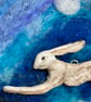 Leaping hare felt and sculpture artwork - Image 4