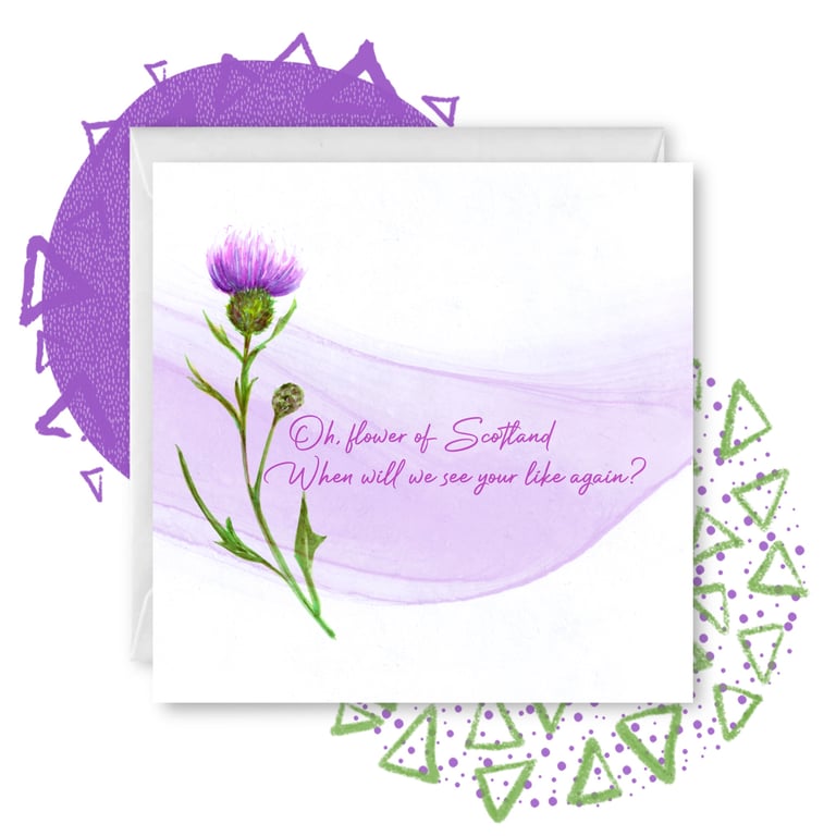 Thistle Sympathy Card - Condolences - Bereavement 