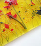 Fused Glass Poppy Meadow Art: Countryside Canvas Wall Hanging - Image 9