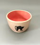 Handmade Ceramic Altar Bowl: Black Cat Trinket Dish, Wiccan Gift - Image 1