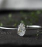 Sterling Silver Dandelion Herkimer Resin Diamond Bangle - Image 7