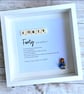 Forty 40th Birthday Scrabble Minifigures Frame Personalised 