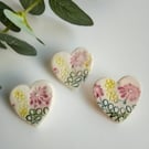 Mini wildflower ceramic brooch