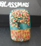 Handmade Fused Glass 'Autumn Tree' Brooch - Image 1