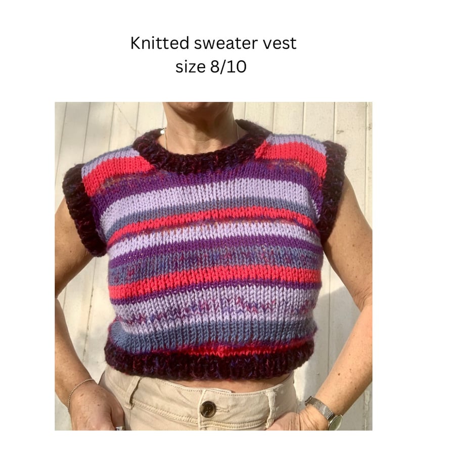 Handmade chunky knit sleeveless jumper