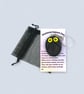 Black Emotional Support Owl Keyring, Worry Stone Fidget Keepsake Gift - Image 5