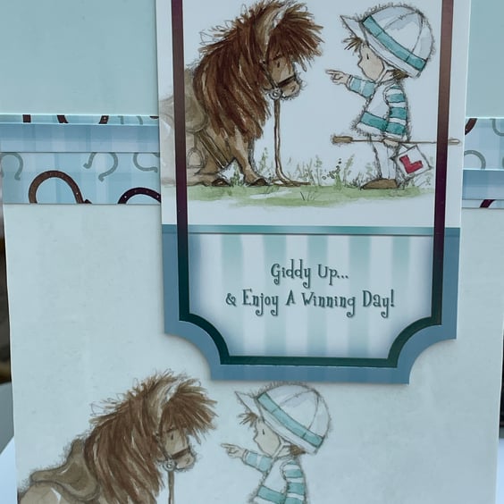 Giddy up and enjoy a winning day birthday card