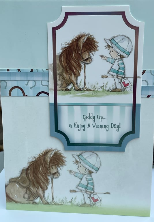 Giddy up and enjoy a winning day birthday card