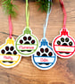 Personalised Paw Print Bauble