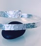 HANDMADE Recycled Sterling Silver Textured Wrap Bangle - Image 4