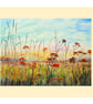 Colourful Watercolour Print: Summer Fields  Landscape Bespoke Art - Image 2