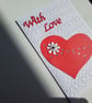 'with love' card. Embossed card. Valentine card. Ref 201.  - Image 9