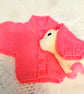 Knitted Cardigan Hat and Booties Set for a Premature Baby, Premature Baby Outfit - Image 2