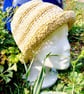 Raffia Bucket Hat, Natural & Cream - Summer Seconds