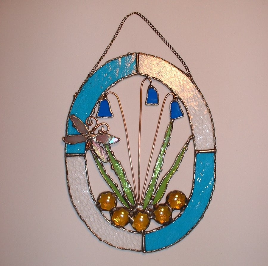 Stained Glass Bluebells Suncatcher