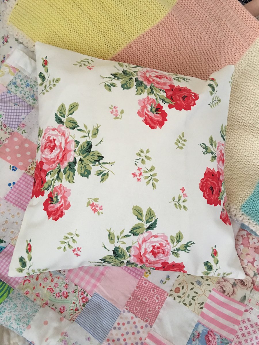 Cath Kidston Antique Rose fabric cushion cover 