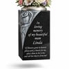 Granite Memorial Vase RoseBowl Grave Flower Pot Cemetery Stone GraveStone Plaque