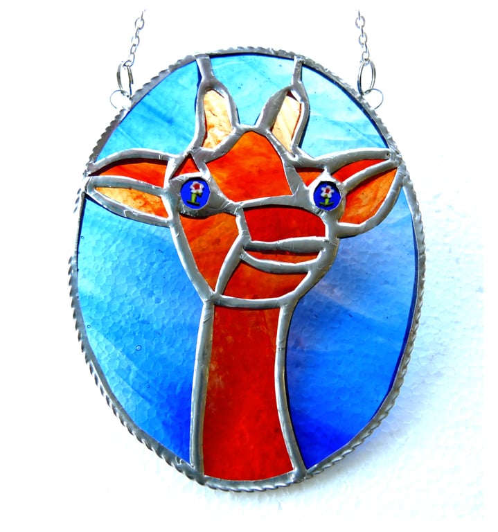 Giraffe Suncatcher Stained Glass 015