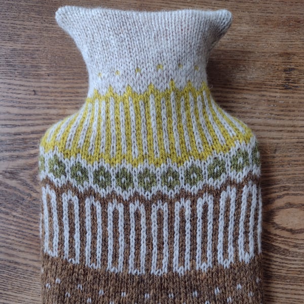 Yellow - Handmade Cotton 1L Water Bottle Cover 07