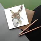 Fine Art Greeting Card - Donkey
